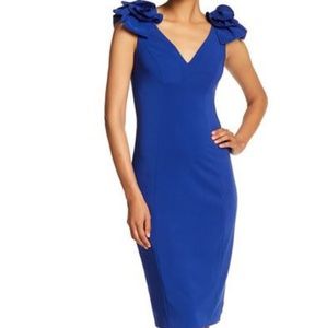 Ruffled Shoulder Sleeveless Midi Dress